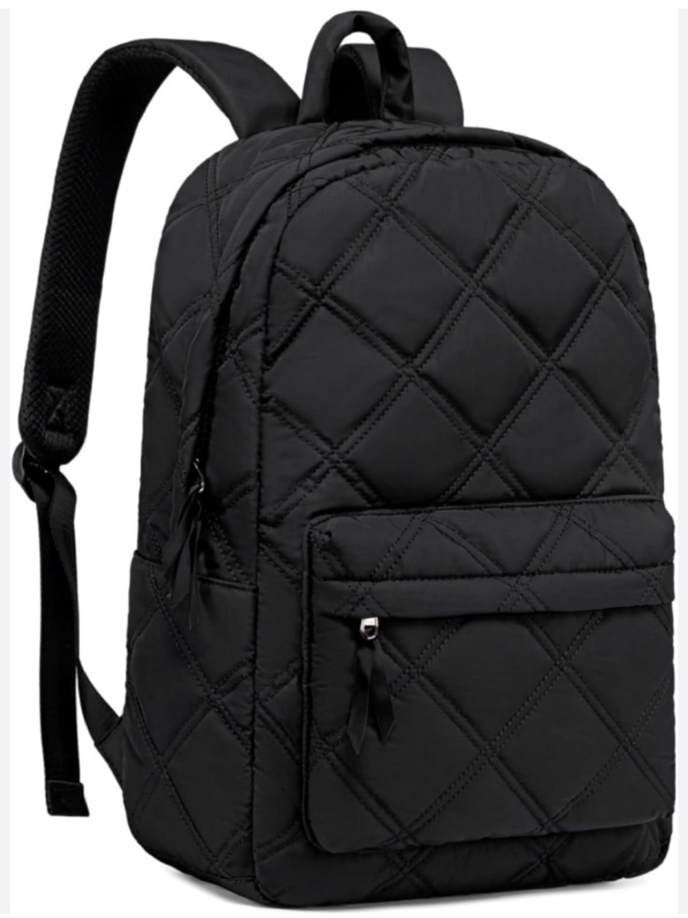 Quilted Black Backpack
